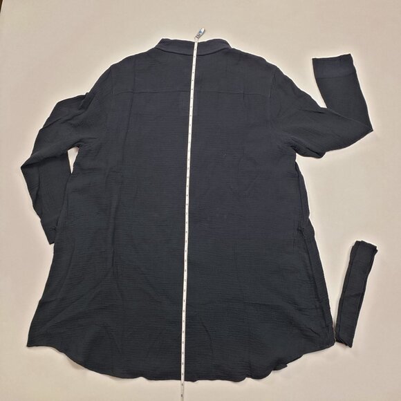 Andie Swim The Corvo Button-Up Cover-Up Shirt Women's XXL Black Cotton Gauze NWT - Picture 7 of 16